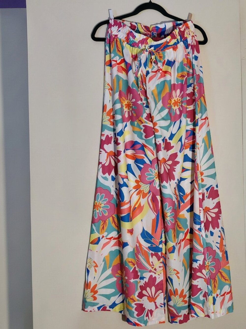 Flying Tomato Vibrant Flora Wide Leg Pants FUN! FUN! FUN!